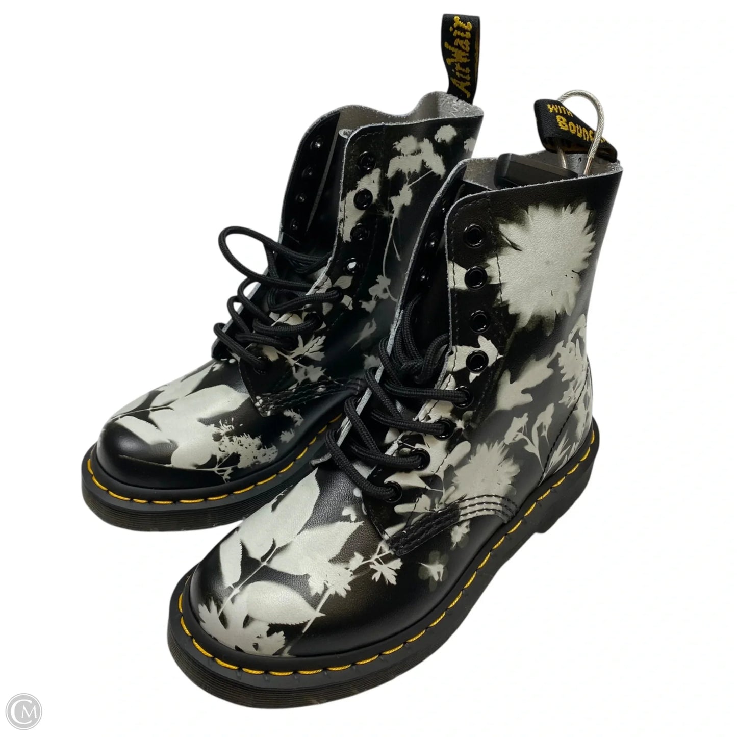 Boots Designer By Dr Martens In Black & White, Size: 5