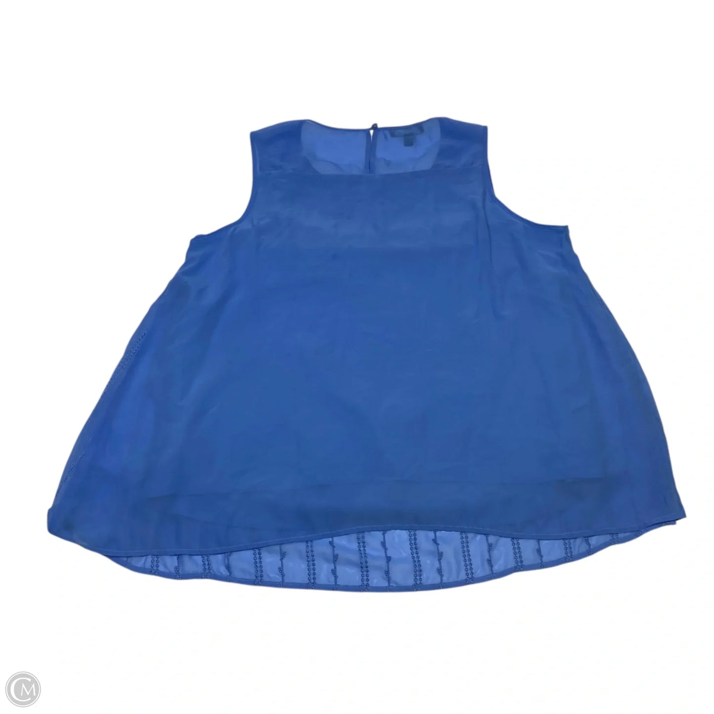 Top Sleeveless By Agb In Blue, Size: 2x