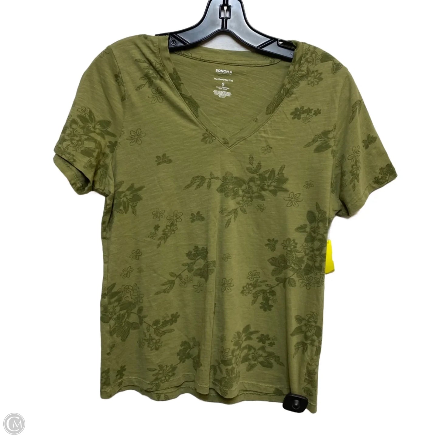 Top Short Sleeve Basic By Sonoma In Green, Size: S