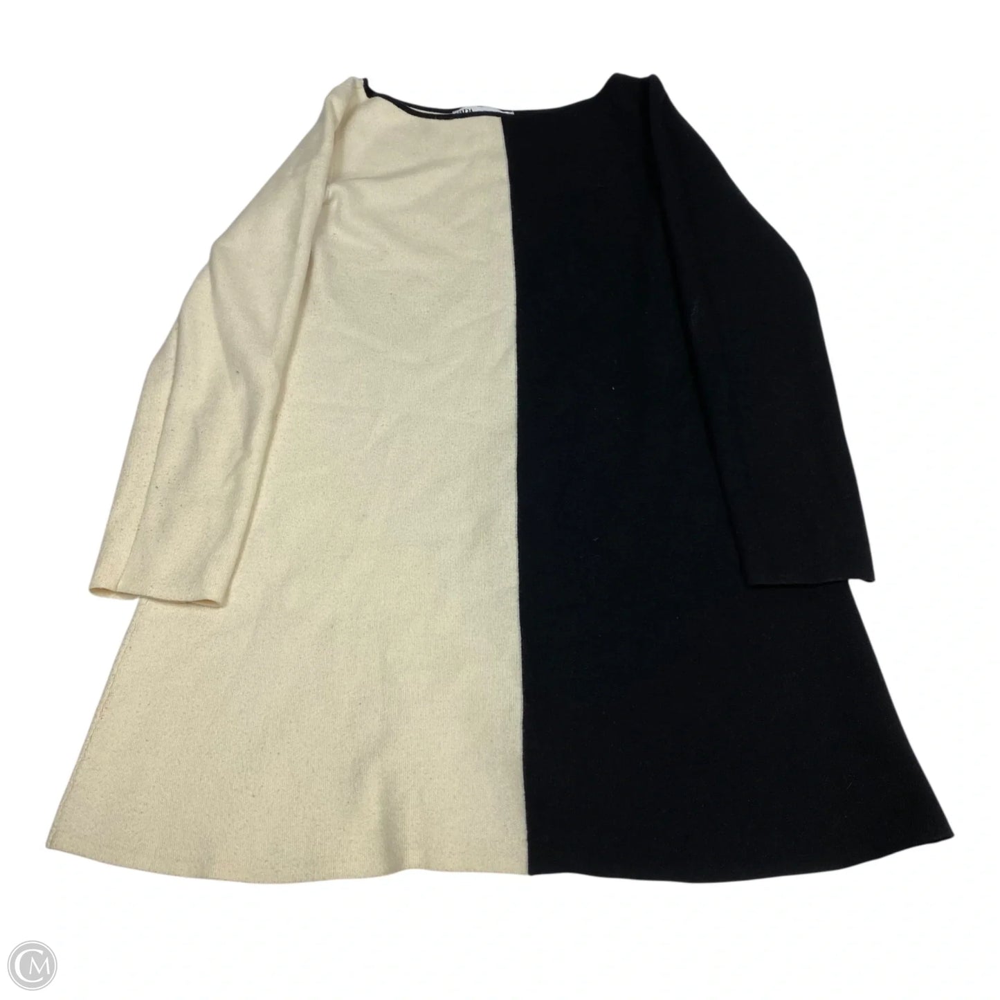 Sweater By Zara In Black & Cream, Size: L