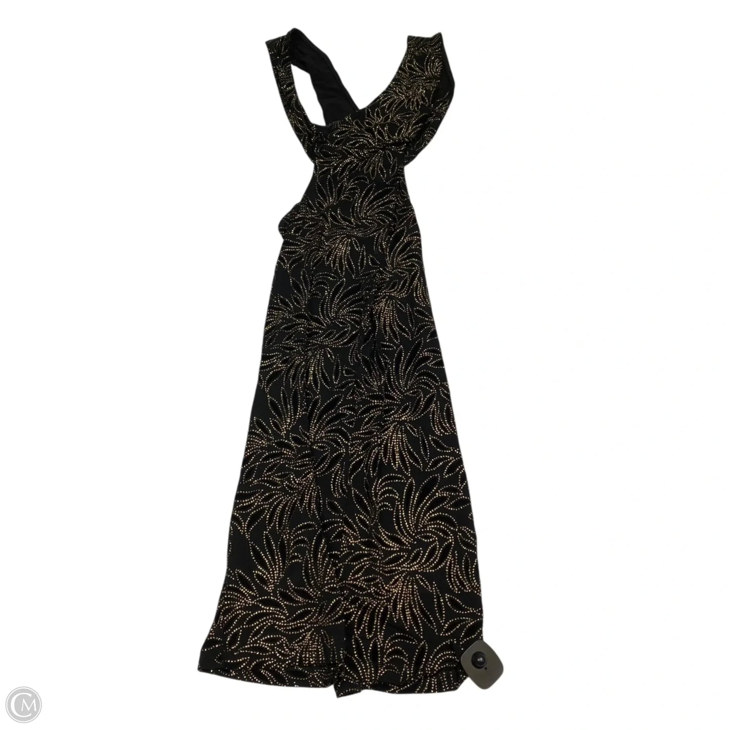 Dress Party Midi By Codigo In Black & Gold, Size: L
