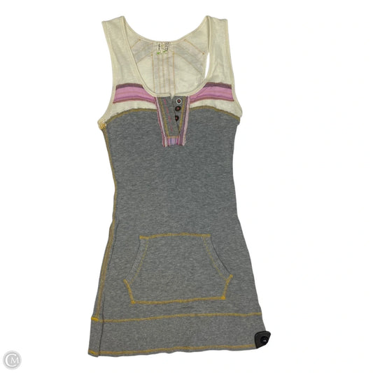 Tunic Sleeveless By Free People In Cream & Grey, Size: M