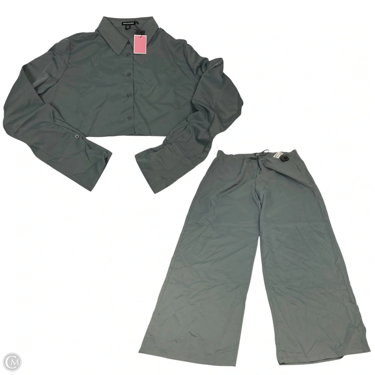 Pants Set 2pc By Pretty Little Thing In Grey, Size: L
