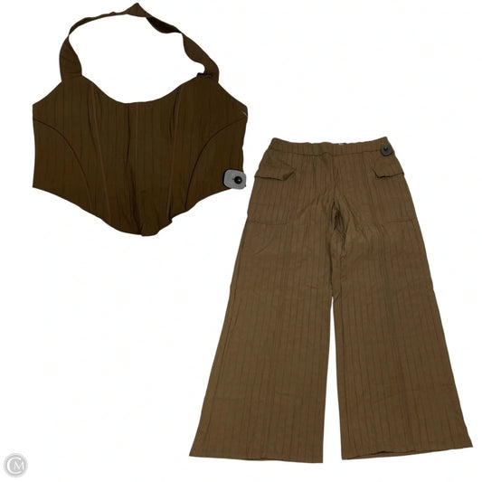 Pants Set 2pc By Pretty Little Thing In Brown, Size: 14
