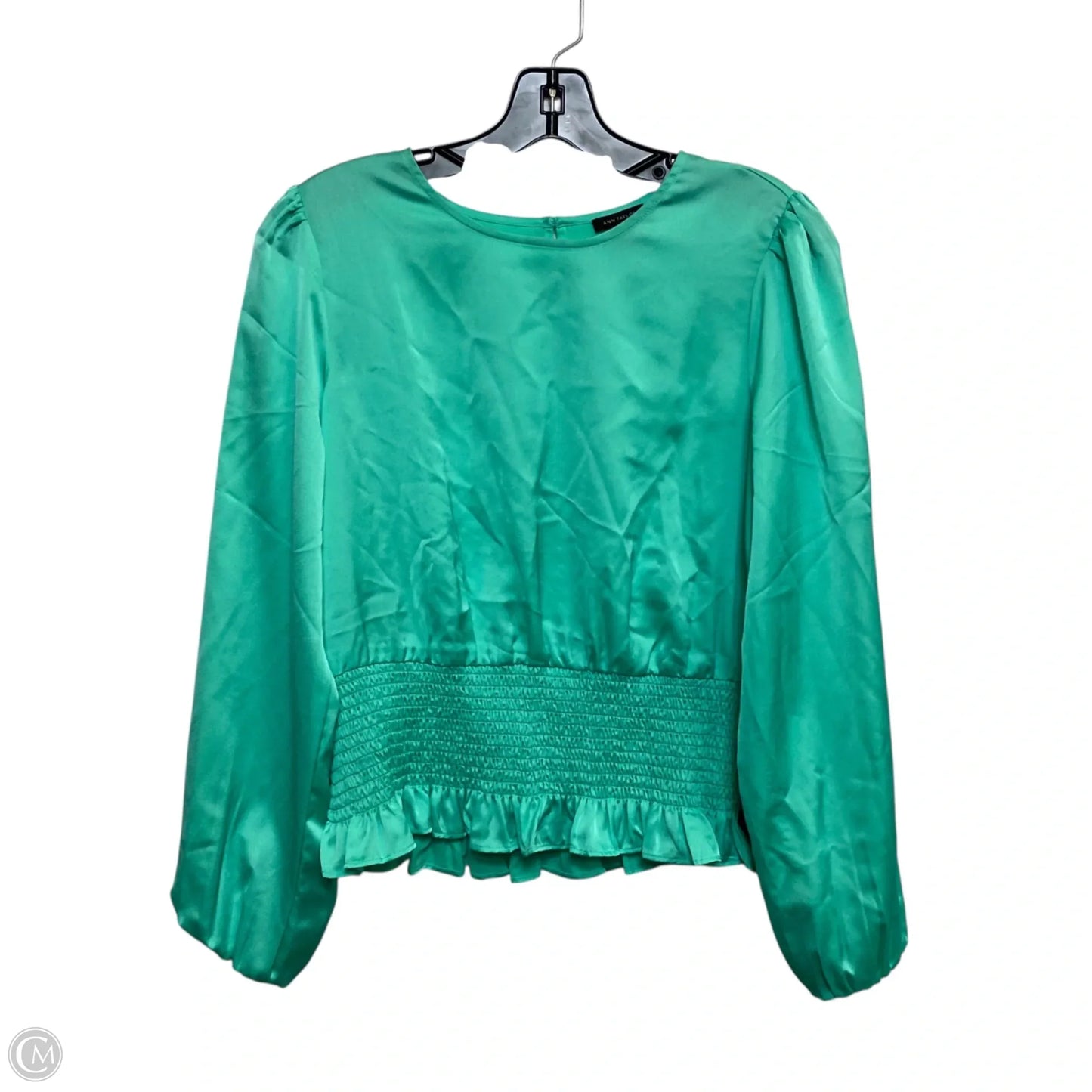 Top Long Sleeve By Ann Taylor In Green, Size: S