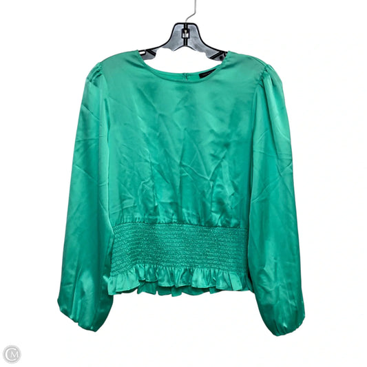 Top Long Sleeve By Ann Taylor In Green, Size: S