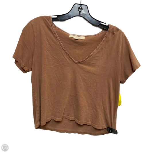 Top Short Sleeve By Urban Outfitters In Brown, Size: S