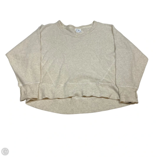 Top Long Sleeve By Aerie In Cream, Size: S