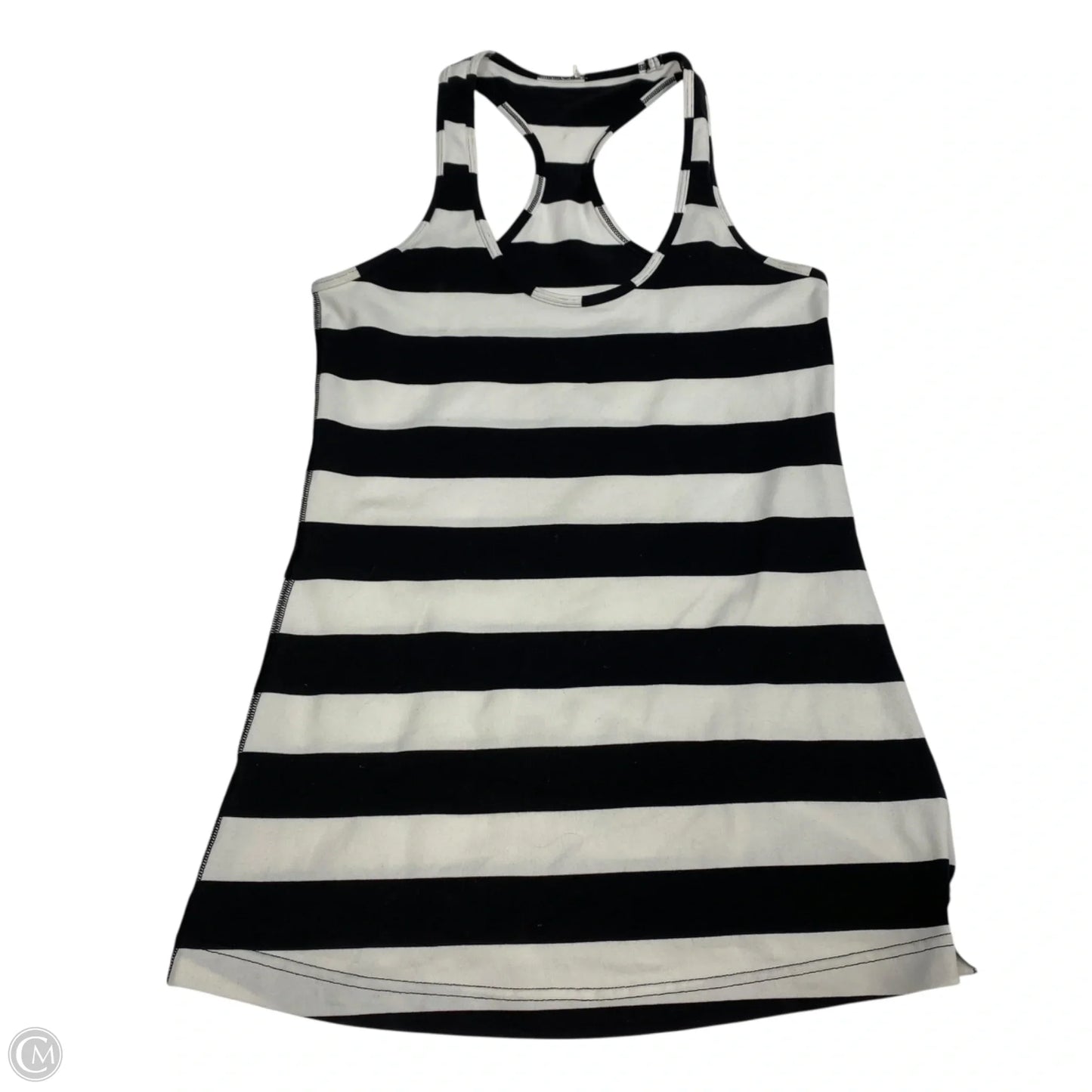 Athletic Tank Top By Lululemon In Black & White, Size: S