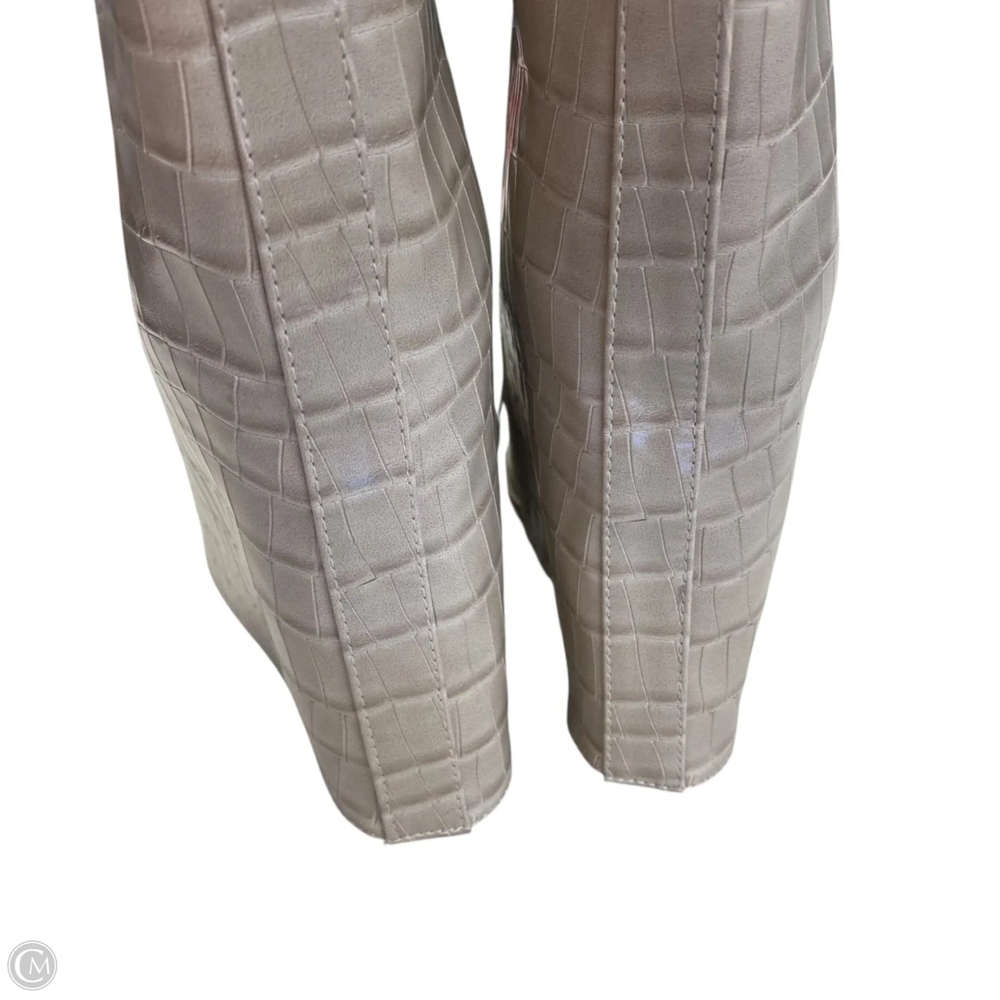 Boots Knee Heels By Fashion Nova In Tan, Size: 8