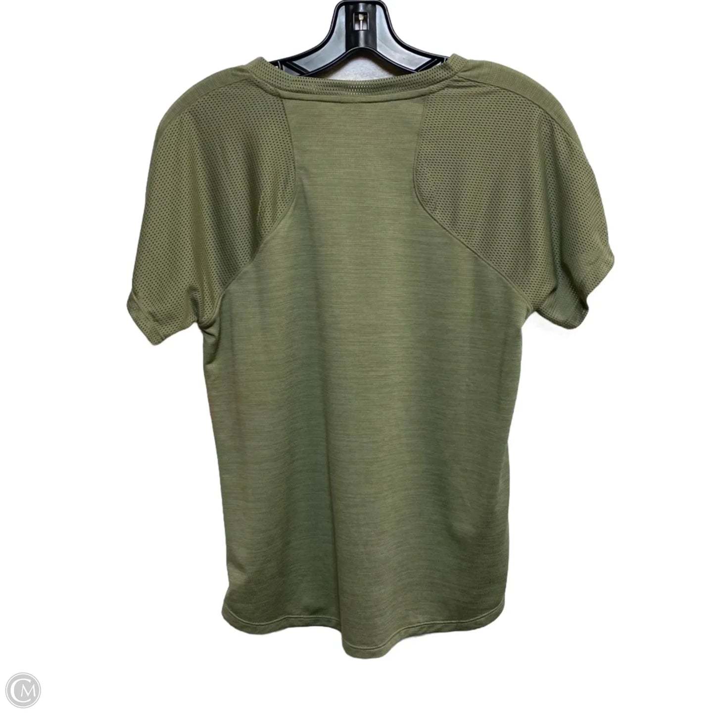 Athletic Top Short Sleeve By New Balance In Green, Size: M