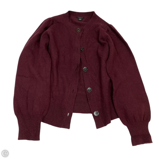 Sweater Cardigan By Ann Taylor In Red, Size: M