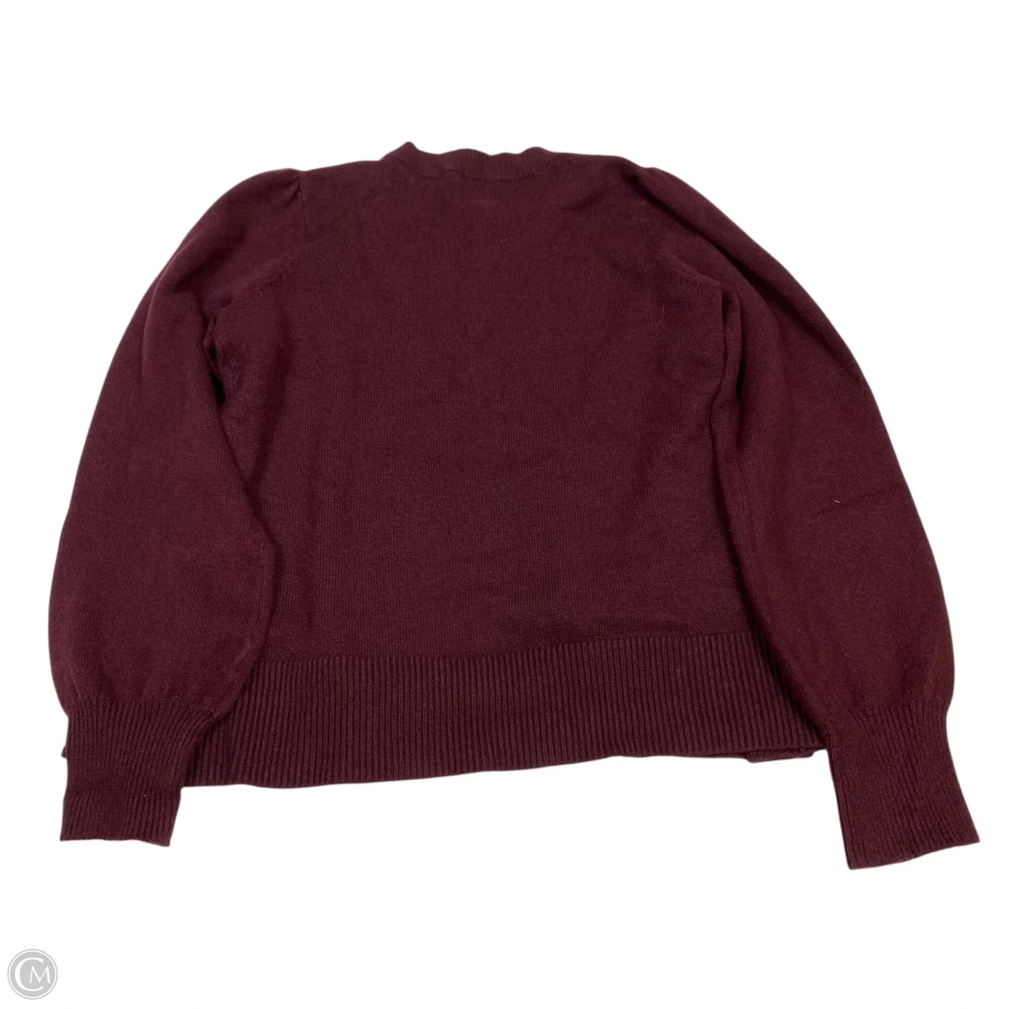 Sweater Cardigan By Ann Taylor In Red, Size: M