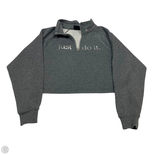 Athletic Sweatshirt Collar By Nike Apparel In Grey, Size: S