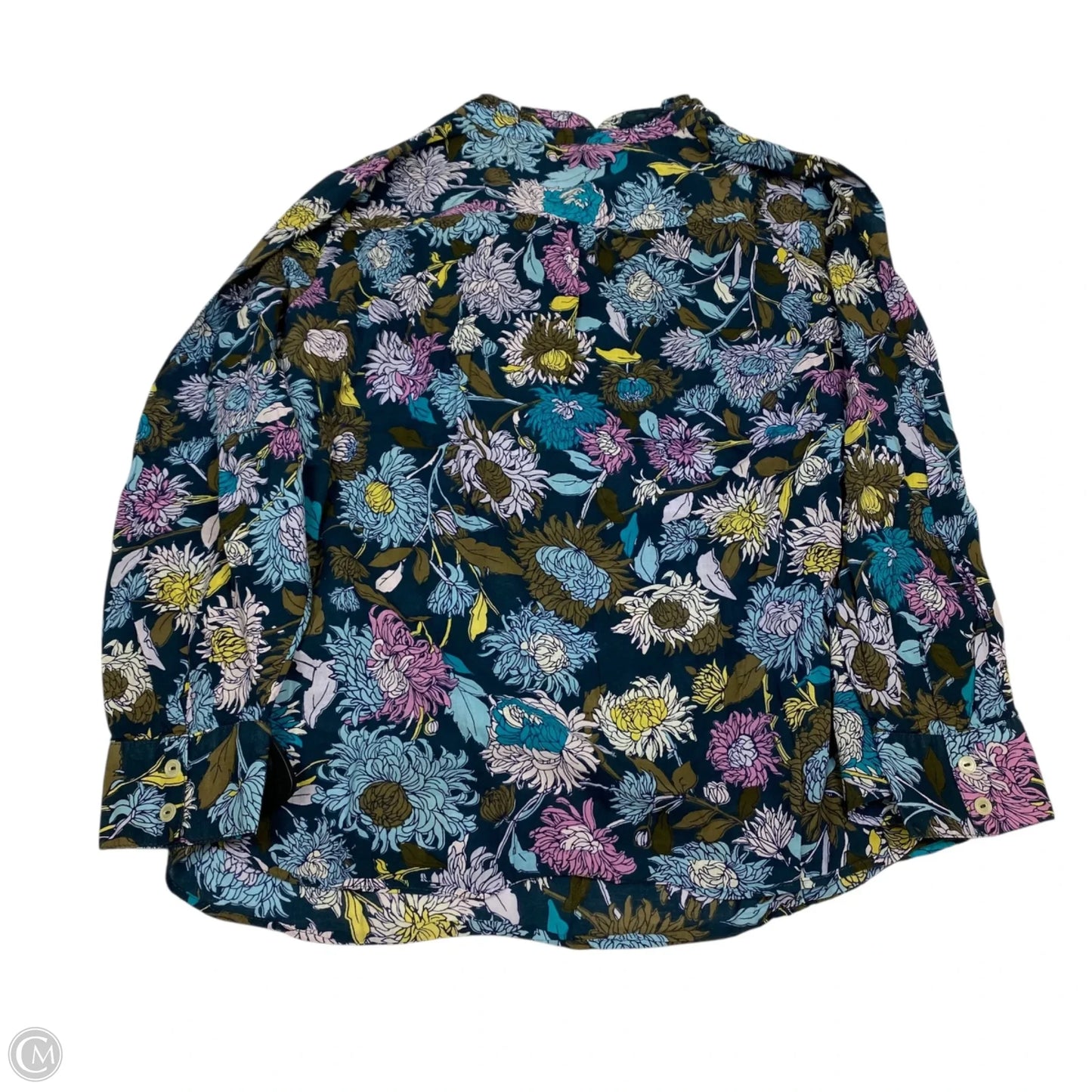 Top Long Sleeve By Talbots In Blue, Size: 1x