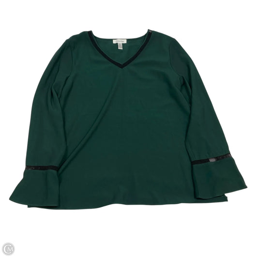 Top Long Sleeve By Calvin Klein In Green, Size: L