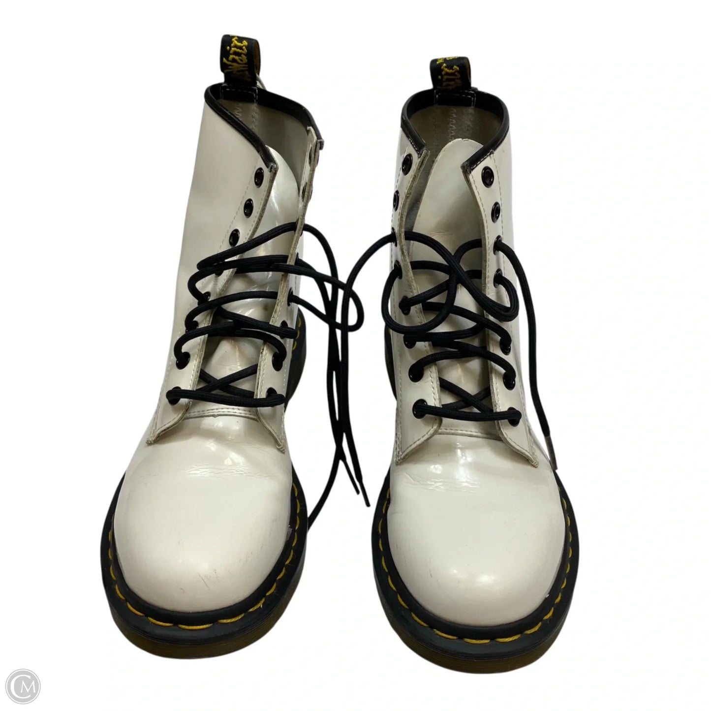 Boots Designer By Dr Martens In Cream, Size: 8