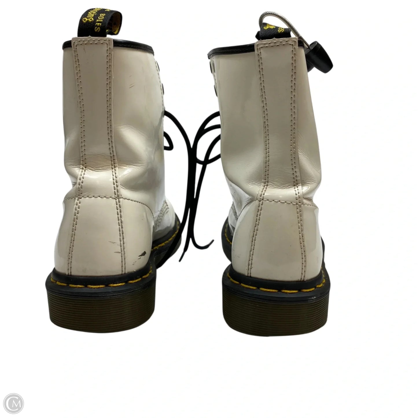 Boots Designer By Dr Martens In Cream, Size: 8