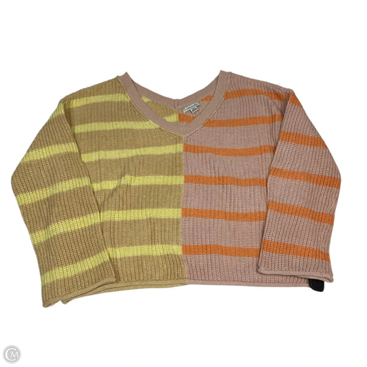 Sweater By American Eagle In Pink & Yellow, Size: M