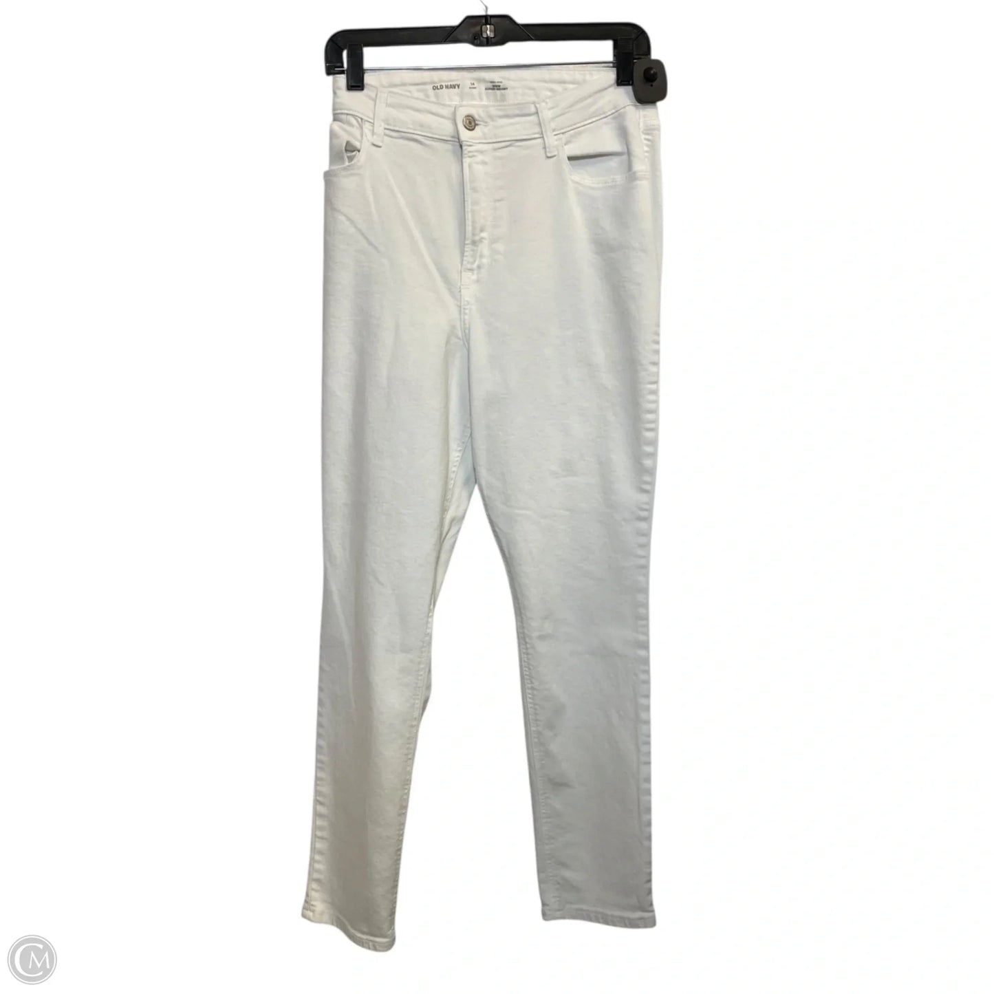 Jeans Skinny By Old Navy In White Denim, Size: 14