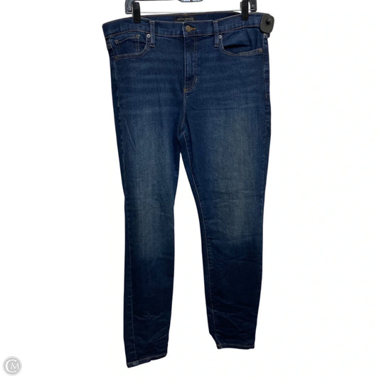 Jeans Skinny By Banana Republic In Blue Denim, Size: 14