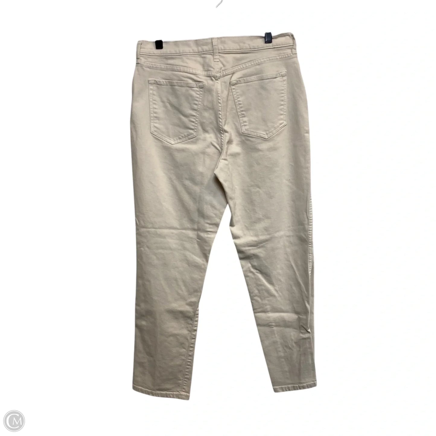 Jeans Straight By Banana Republic In Cream Denim, Size: 8