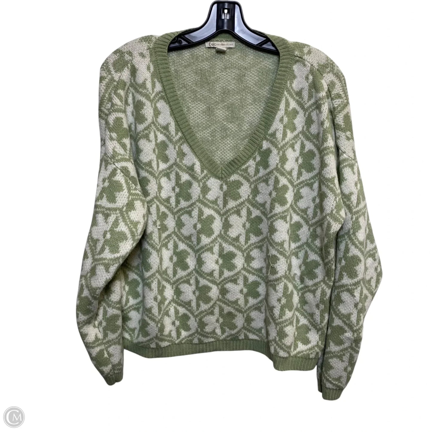 Sweater By Cato In Green, Size: Xl