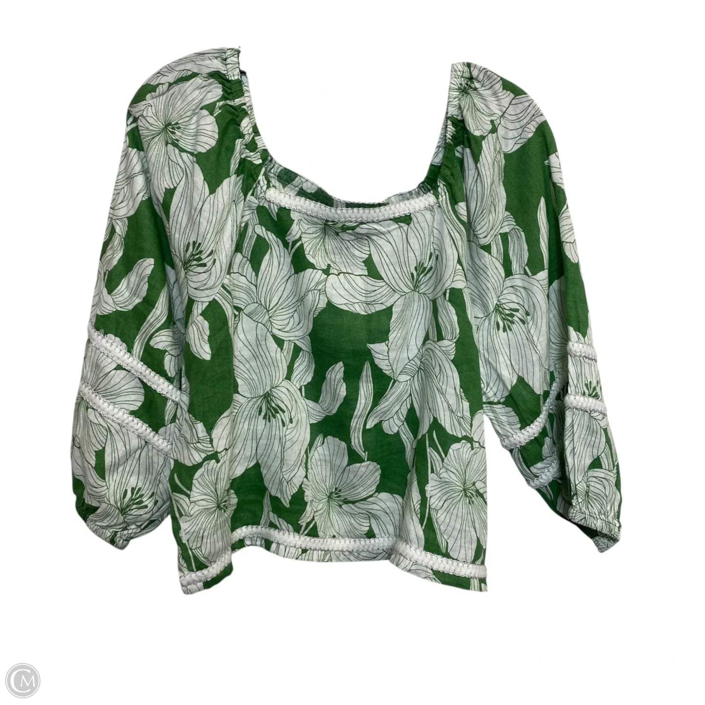 Top Long Sleeve By Tahari In Green, Size: M