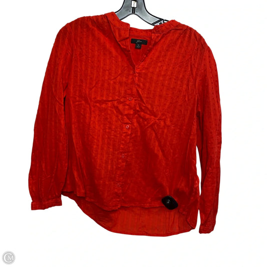 Top Long Sleeve By J. Crew In Red, Size: M