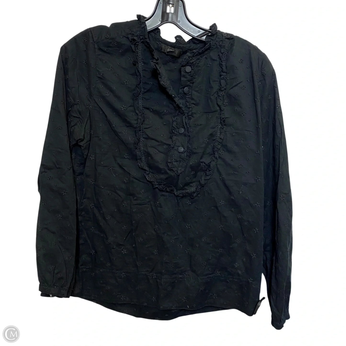 Top Long Sleeve By J. Crew In Black, Size: S