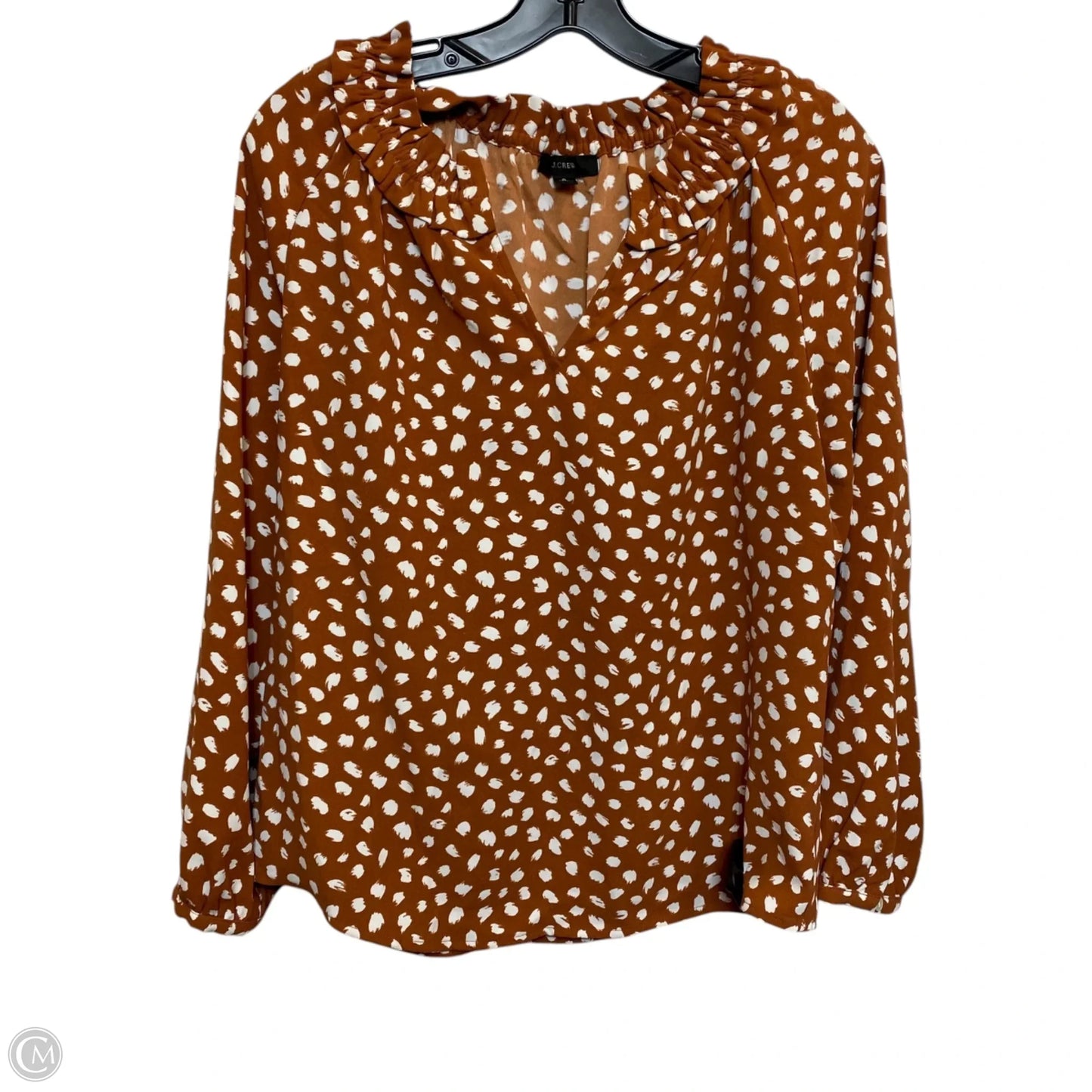 Blouse Long Sleeve By J. Crew In Orange, Size: S