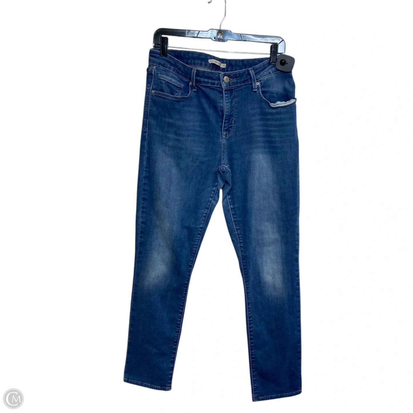 Jeans Skinny By Levis In Blue Denim, Size: 14