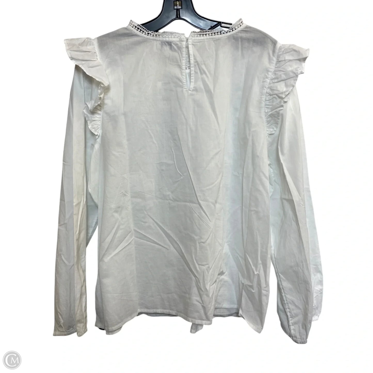 Top Long Sleeve By J. Crew In White, Size: Xl
