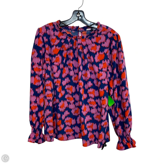 Blouse Long Sleeve By Michelle Mcdowell In Blue & Purple, Size: L