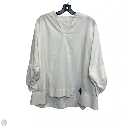 Top Long Sleeve By Love In In White, Size: L
