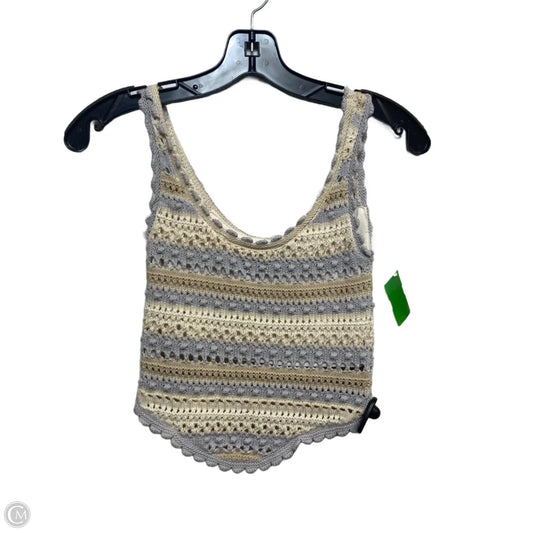 Top Sleeveless By Jessica Simpson In Blue & Cream, Size: S