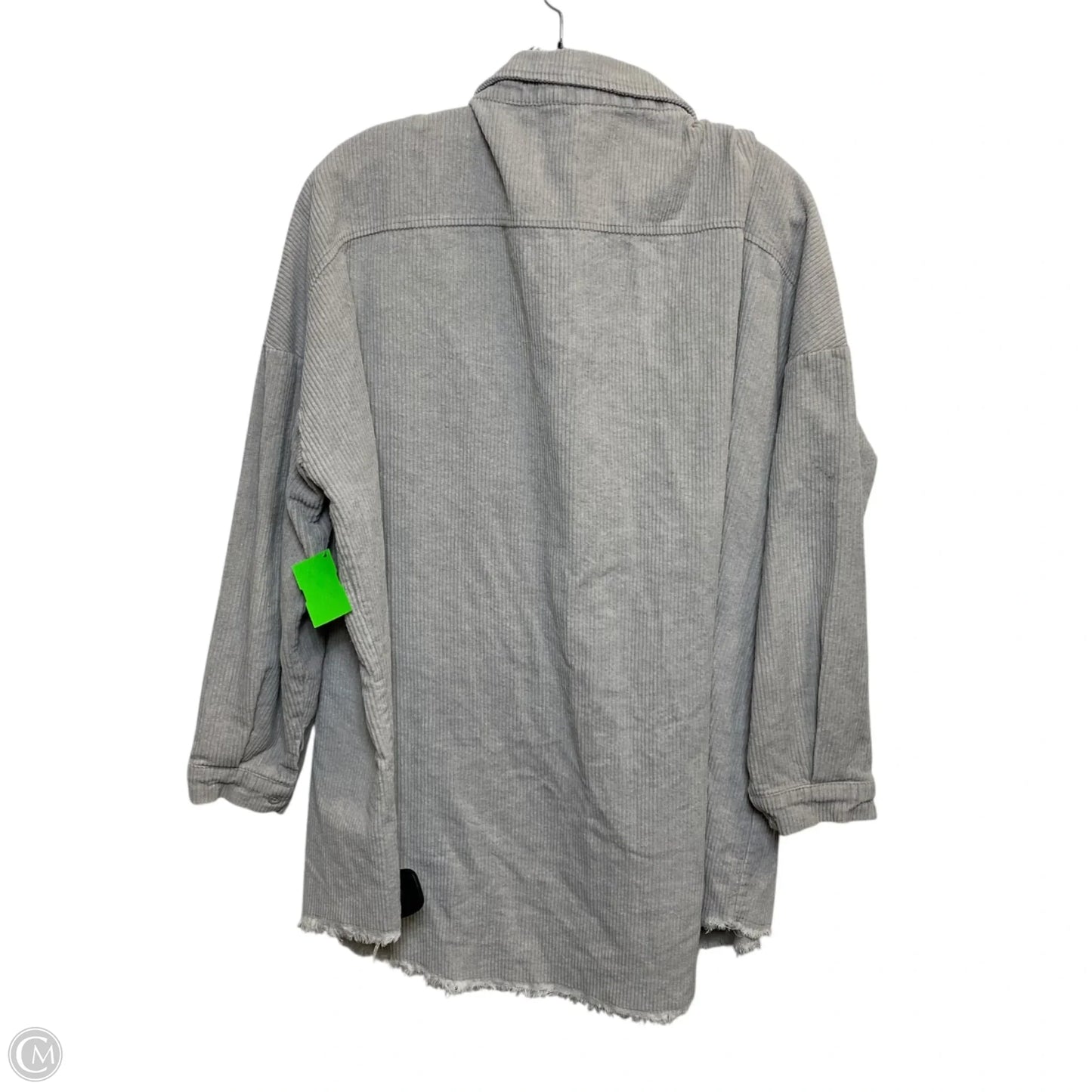 Jacket Shirt By Boohoo Boutique In Grey, Size: L