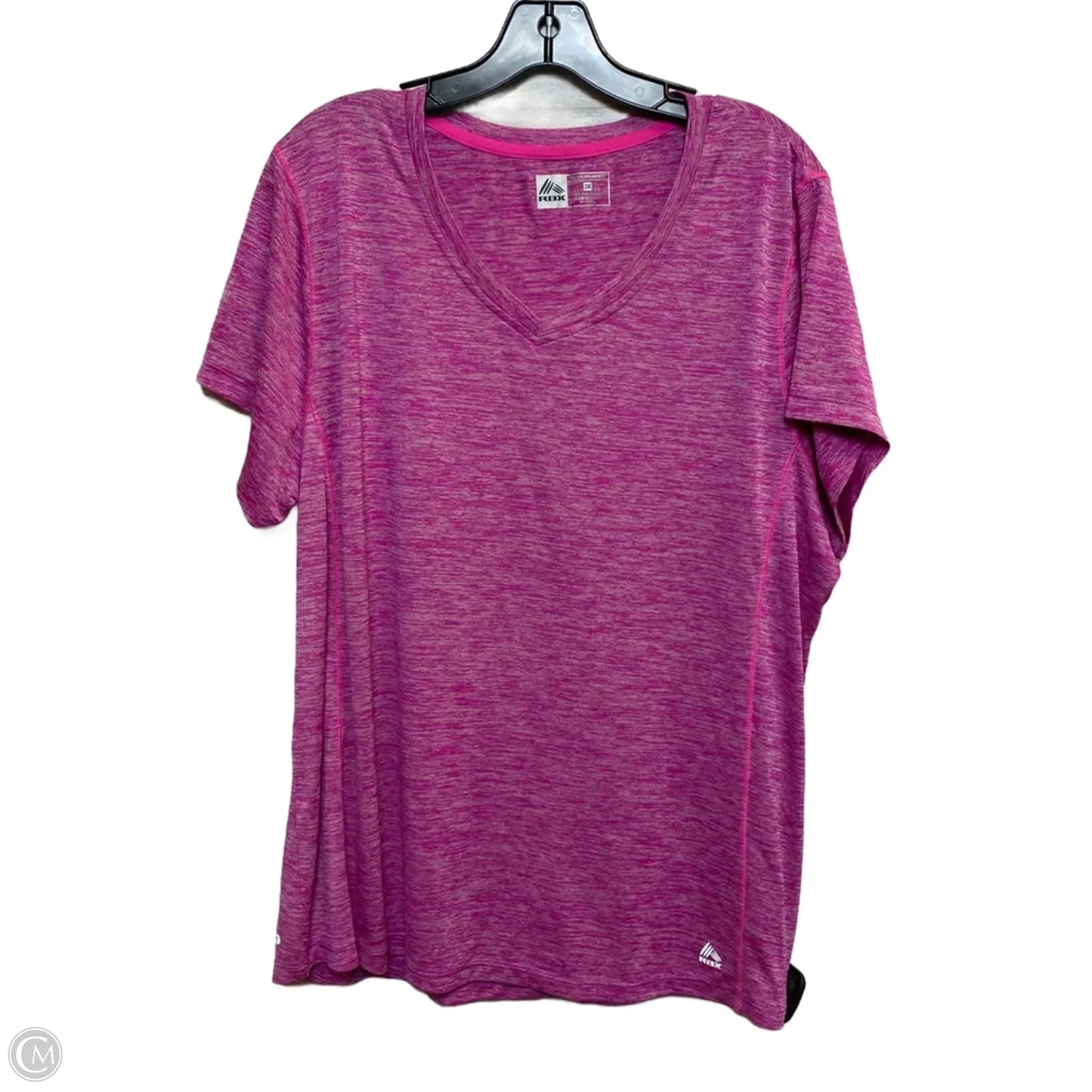 Athletic Top Short Sleeve By Rbx In Pink, Size: 3x