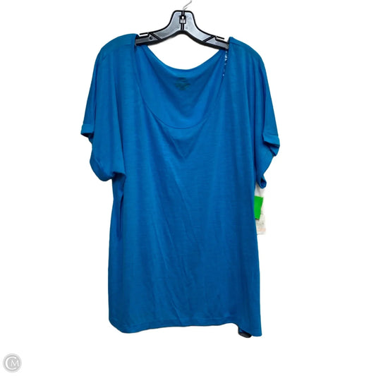 Athletic Top Short Sleeve By Balance Collection In Blue, Size: 2x