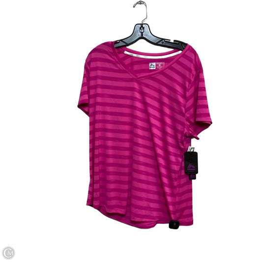 Athletic Top Short Sleeve By Rbx In Pink, Size: 2x