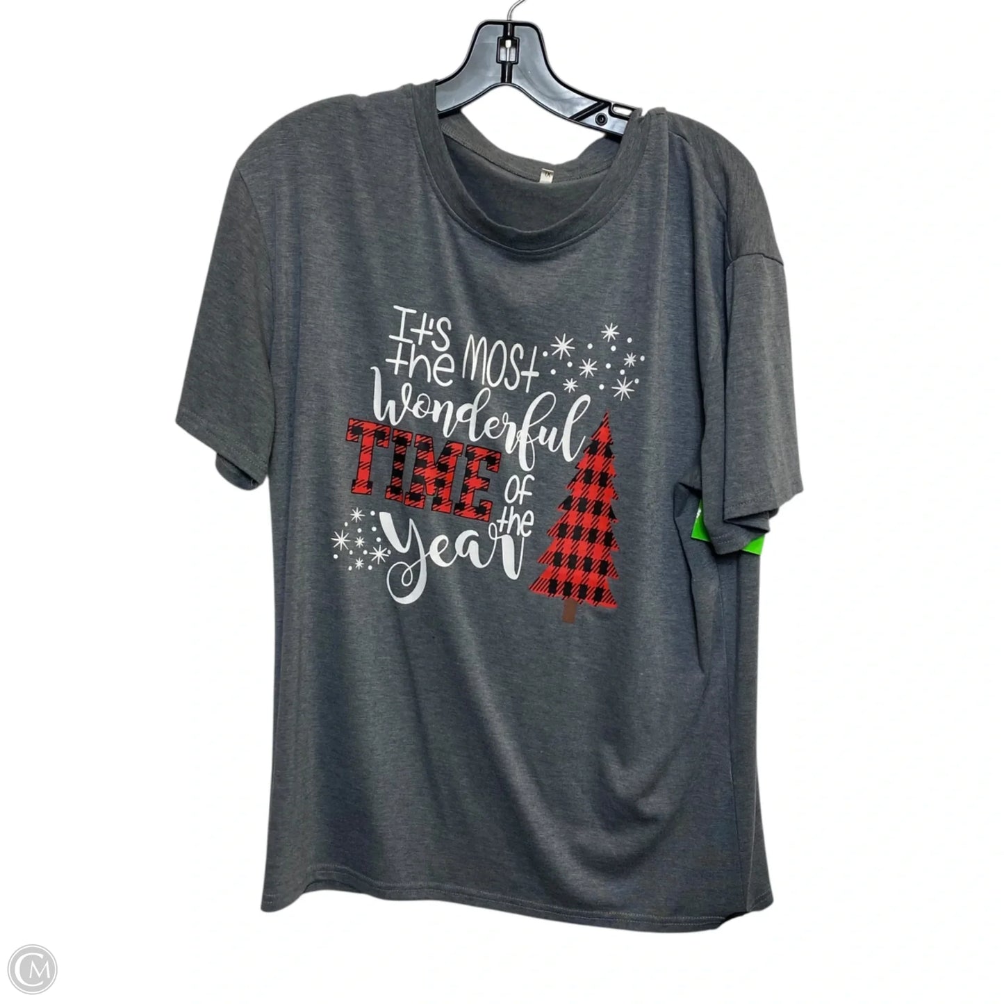 Top Short Sleeve Basic By Cmf In Grey, Size: Xl