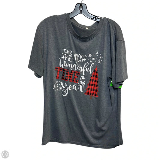 Top Short Sleeve Basic By Cmf In Grey, Size: Xl