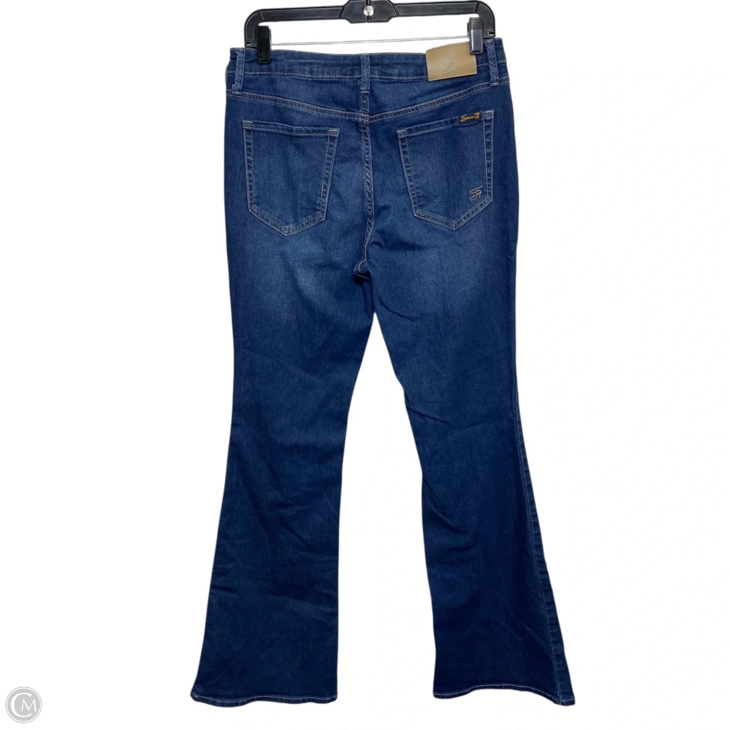 Jeans Flared By Seven 7 In Blue Denim, Size: 6