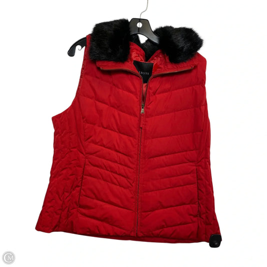 Vest Puffer & Quilted By Talbots In Red, Size: Xl