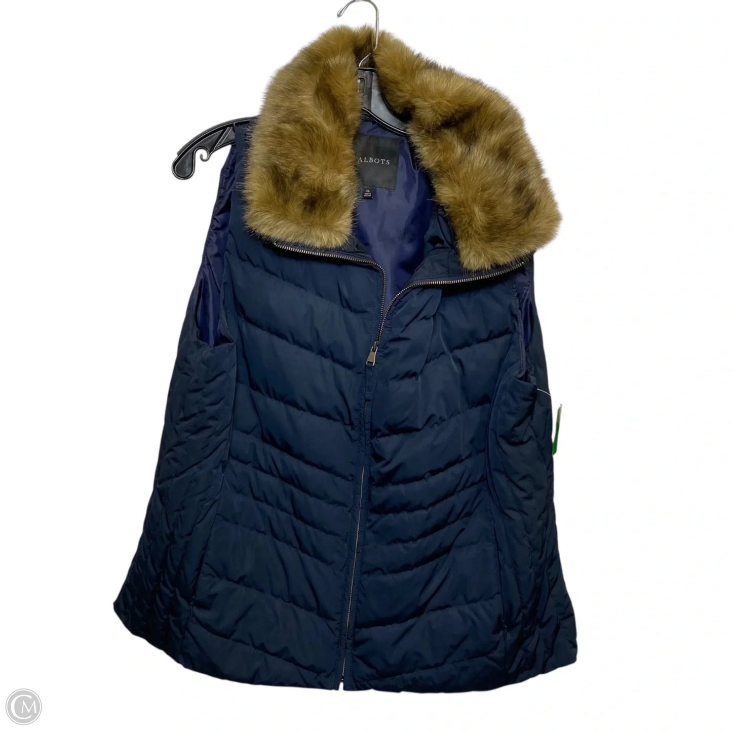 Vest Puffer & Quilted By Talbots In Navy, Size: Xl