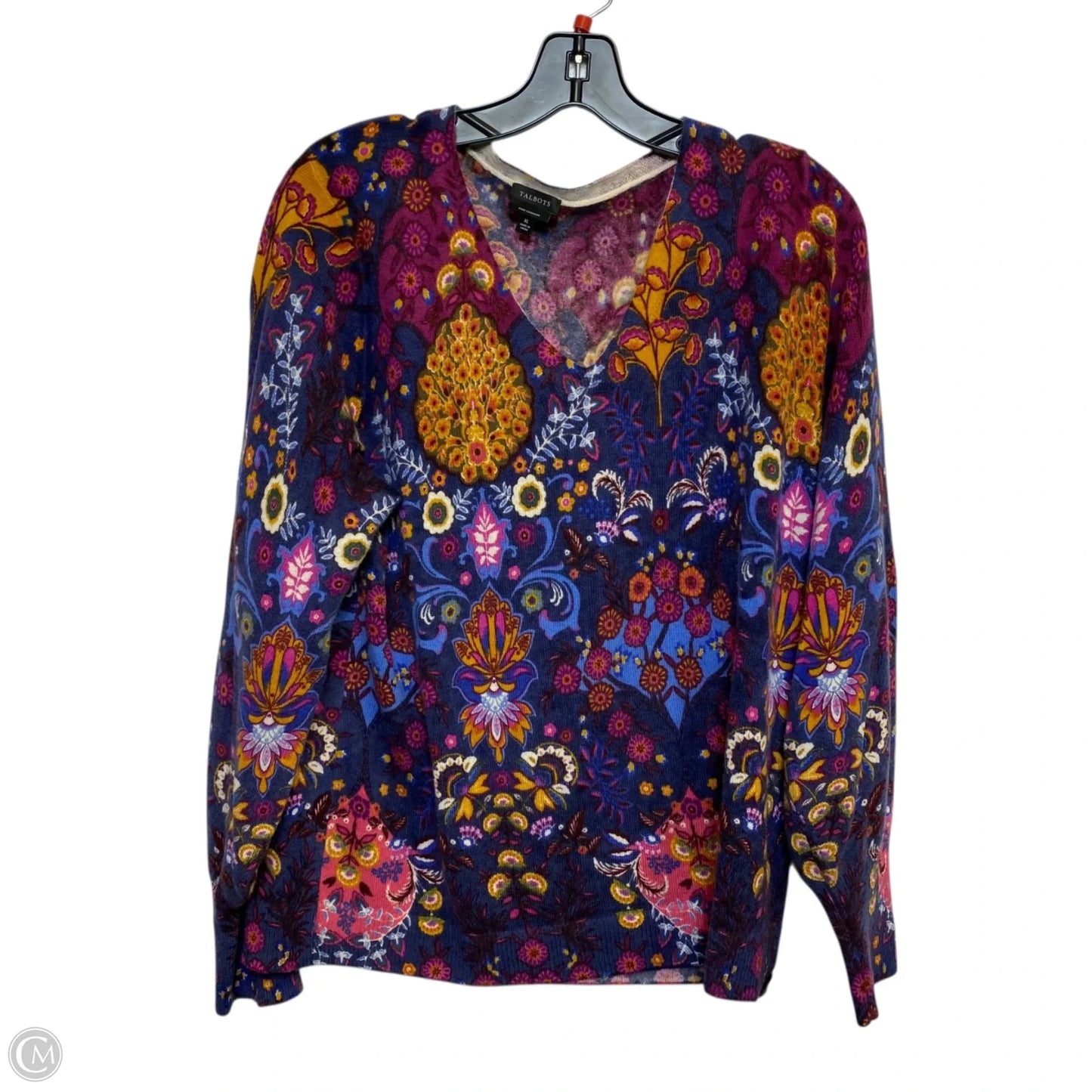 Sweater Cashmere By Talbots In Blue & Purple, Size: Xl