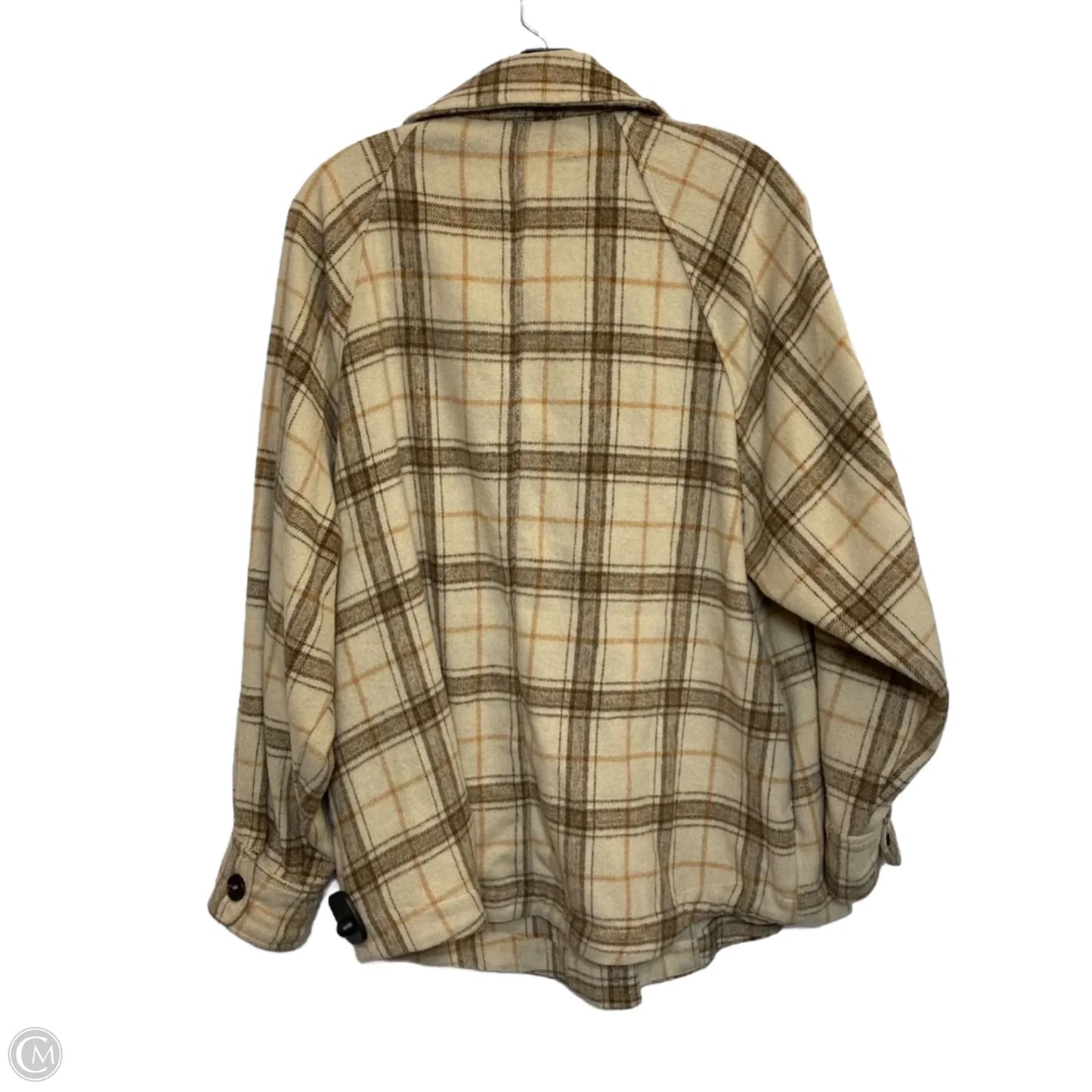 Jacket Shirt By Very J In Tan, Size: L