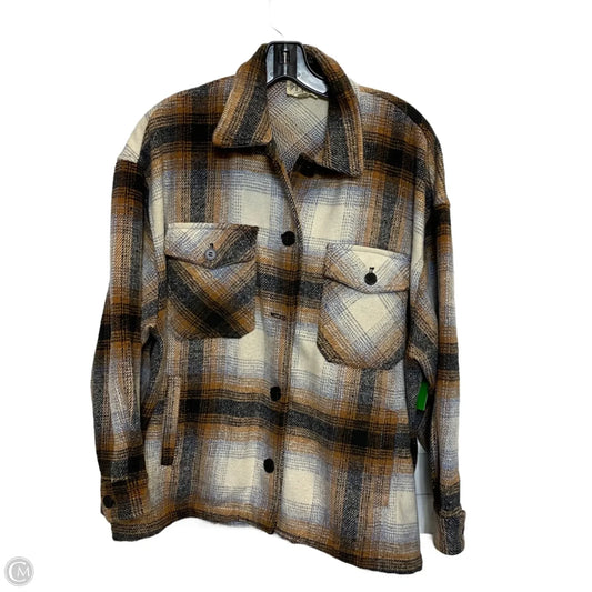 Jacket Shirt By Before You In Plaid Pattern, Size: S