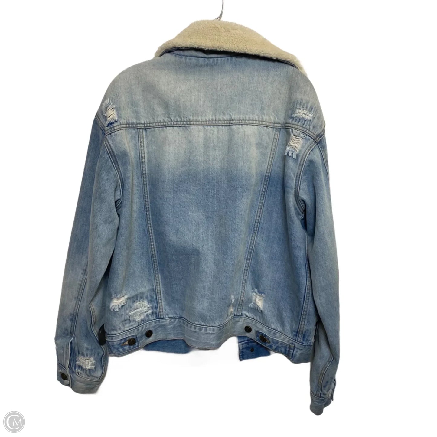 Jacket Denim By Free People In Blue Denim, Size: M