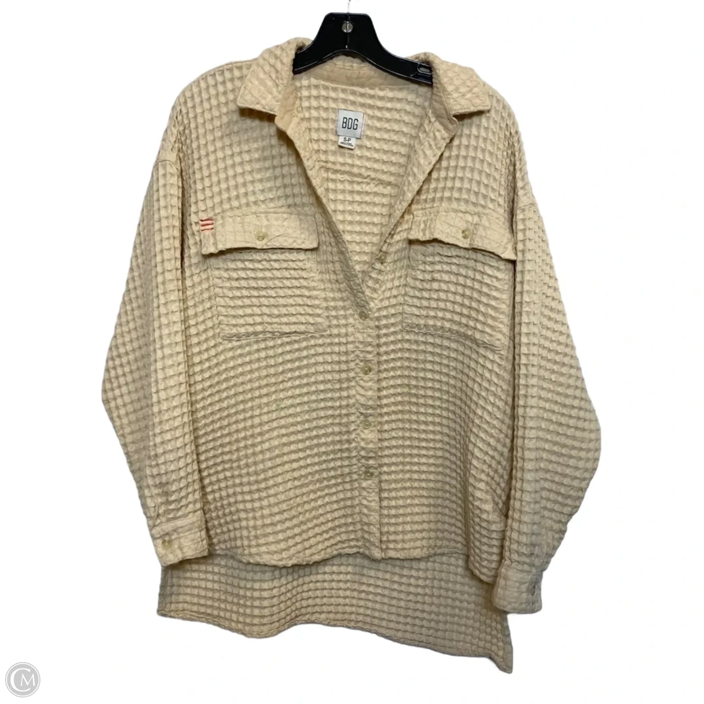 Jacket Shirt By Bdg In Cream, Size: S